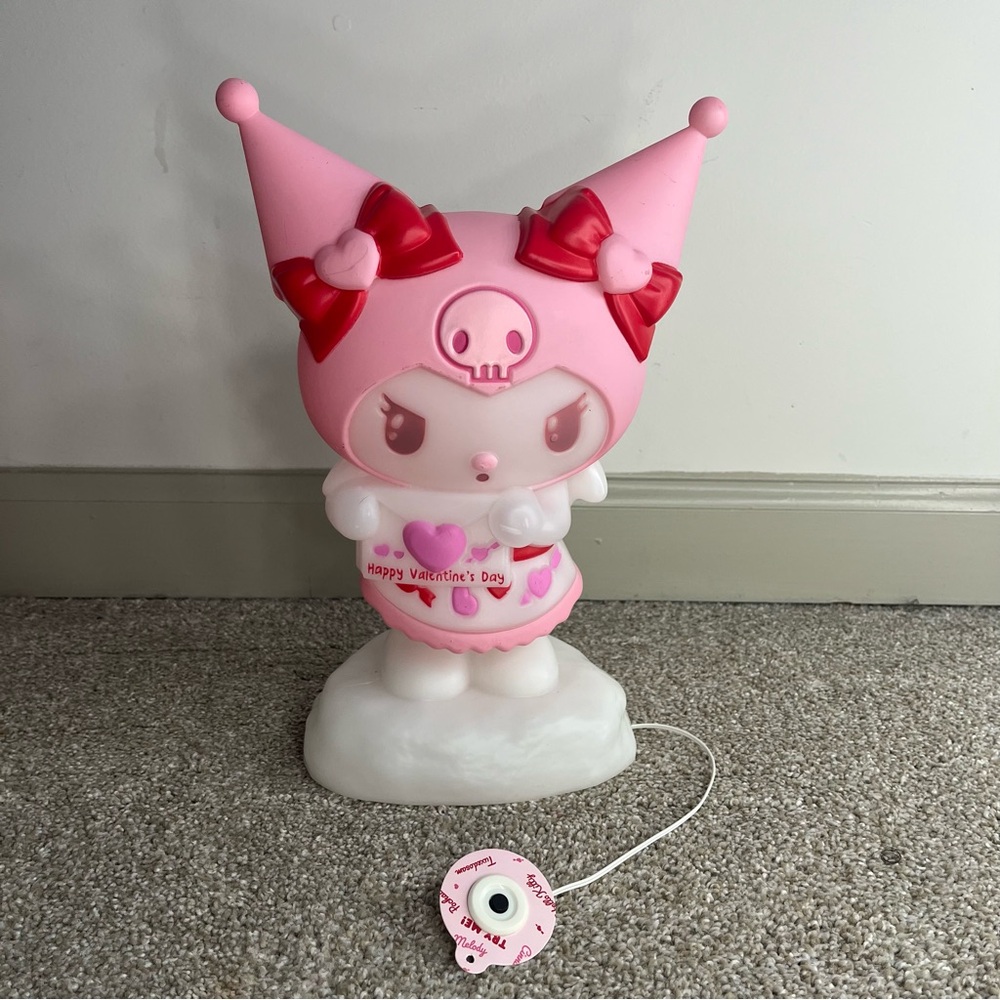 Kuromi Sanrio Hello Kitty Gemmy 12" Valentines Day Blow Mold Light Up Decor
